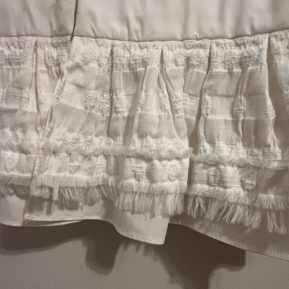 Natori White Ruched Peplum Jacket size 10 - Picture 10 of 10
